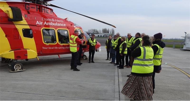 Members finding out about the Essex and Herts Air Ambulance