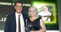 Cumbria Farmer Awards 2026 at Carlisle Racecourse, Friday 14th August 2026Farming Champion, sponsored by NFU, Andrew Vaughan, to winner Liz StaleyJENNY WOOLGAR PHOTOGRAPHY
