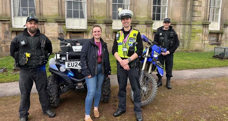 South Yorkshire farmer Louise Hewitt with South Yorkshire Police
