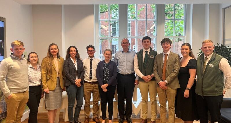 Tom Bradshaw with this years Student Young Farmers
