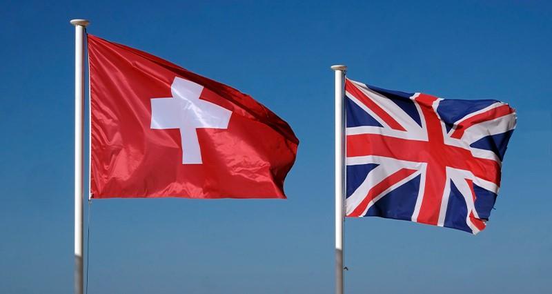 Swiss and UK flags