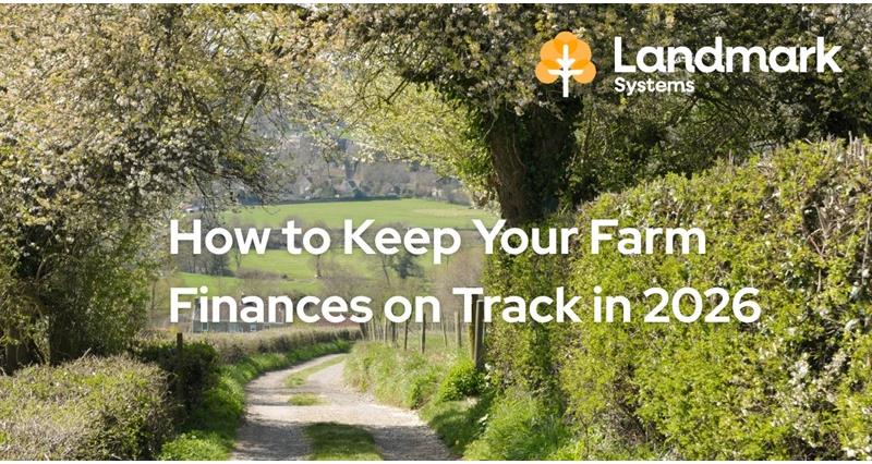 Farm track with the text 