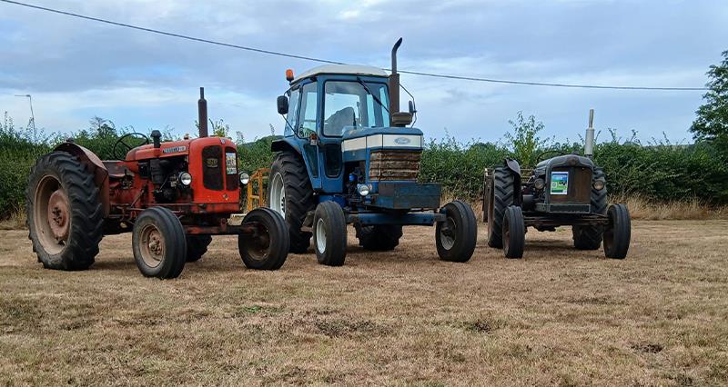 Three vintage tractors