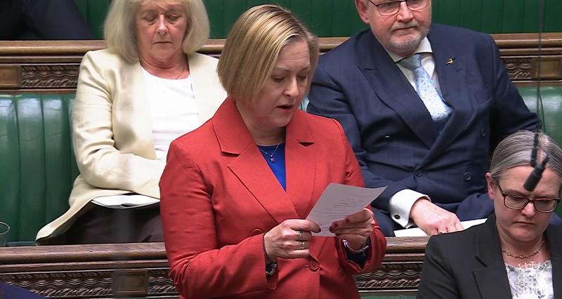 Alison Hume asking a question in the House of Commons
