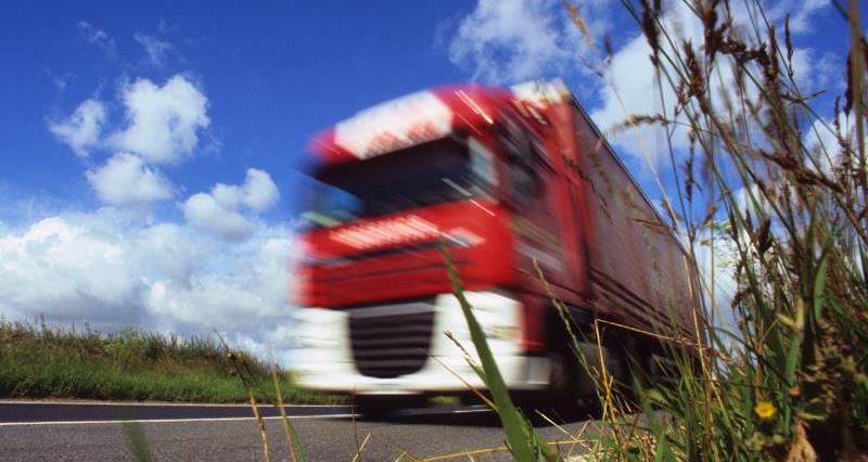 Lorry on country road_11387
