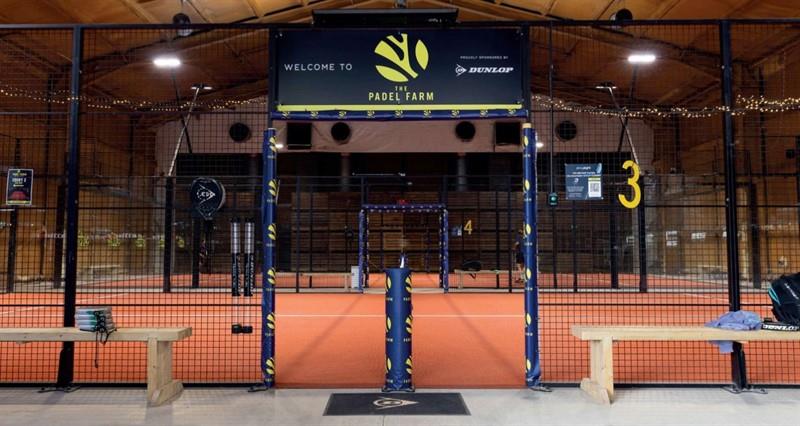 Callum has built five padel courts within his unused potato shed.