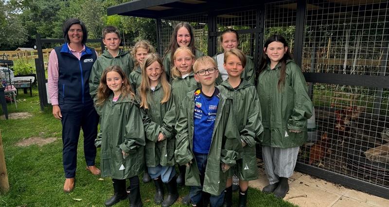 NFU Cymru President praises Wrexham pupils for on-school farm 