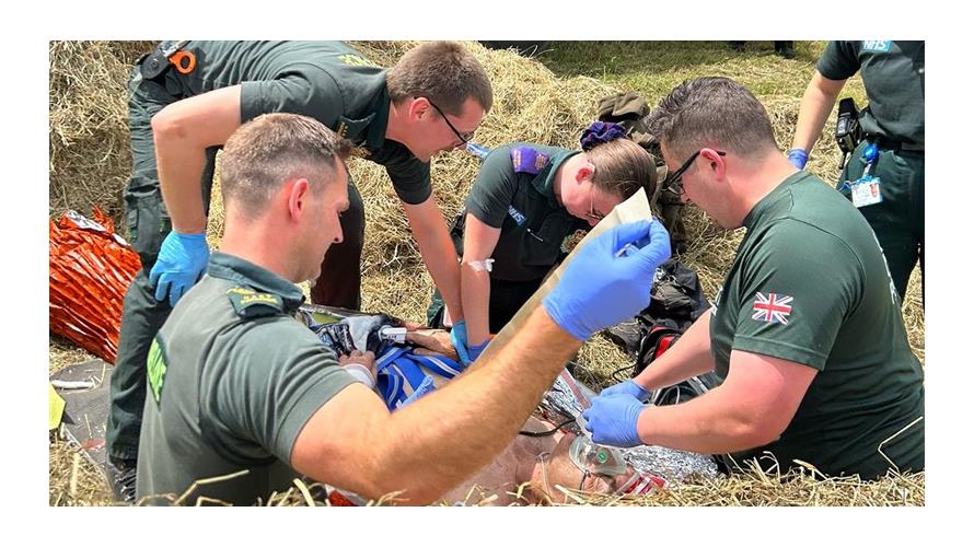 Will Dickinson being rescued by air ambulance