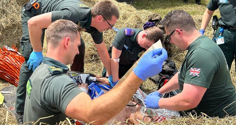 Will Dickinson being rescued by air ambulance