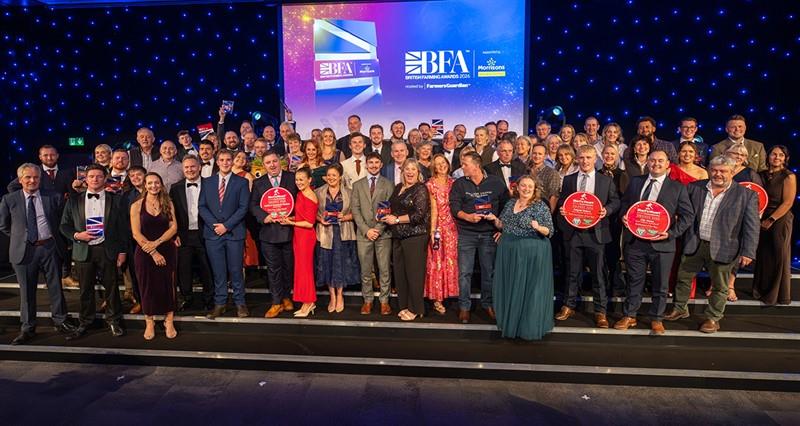 British Farming Awards 2026 winners on stage