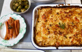 Cheese topped root vegetable dauphinoise