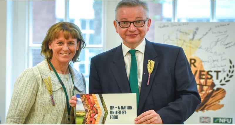 NFU President Minette Batters and Defra Secretary of State Michael Gove_57381