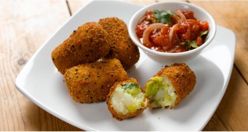 Brussels sprout and potato croquettes 