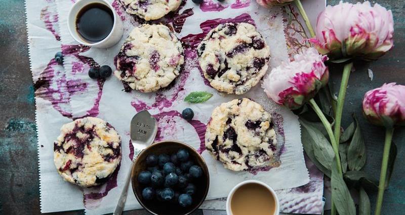 Blueberry cream scones