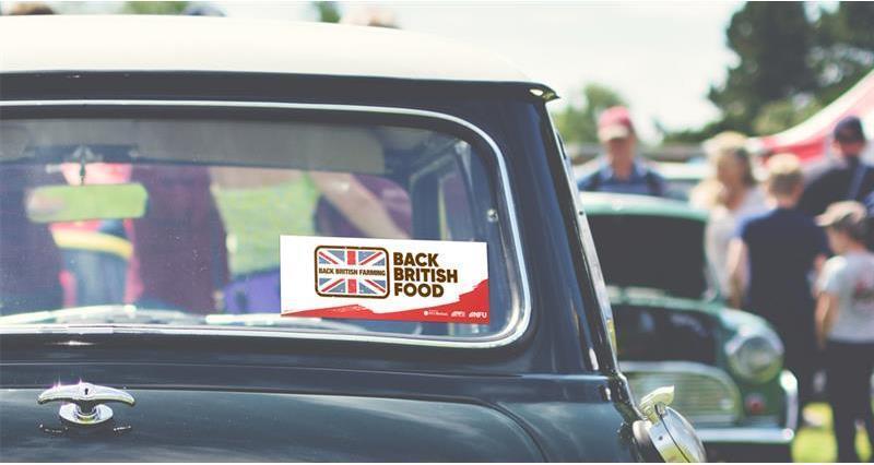 Order your new Back British Farming car sticker